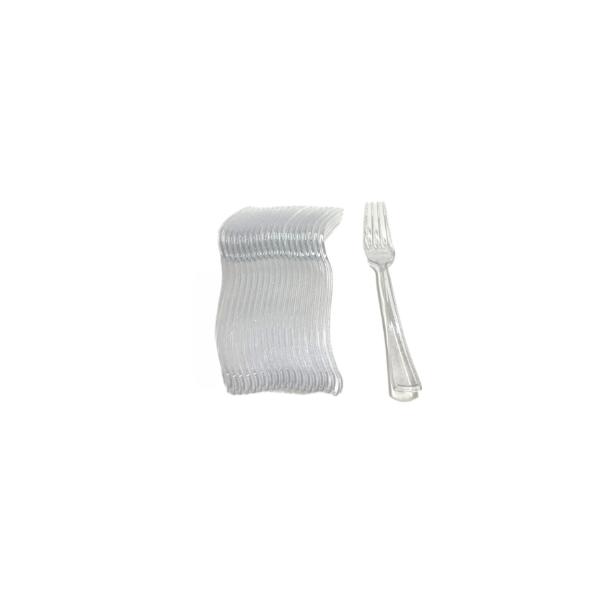 20 Pack Silver Glitter Reusable Fork