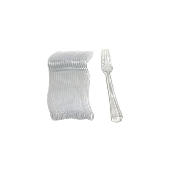 20 Pack Silver Glitter Reusable Fork