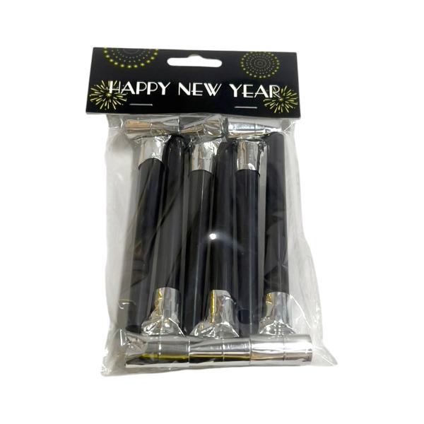 6 Pack Gold Or Silver Party Blowers