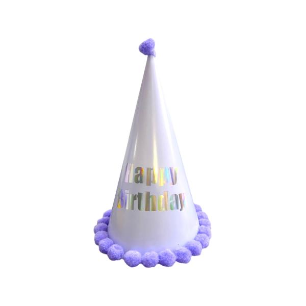 Pastel Tall Party Hat With Pom Pom - 30cm