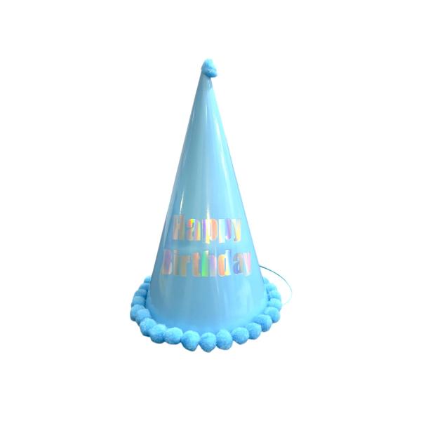 Pastel Tall Party Hat With Pom Pom - 30cm