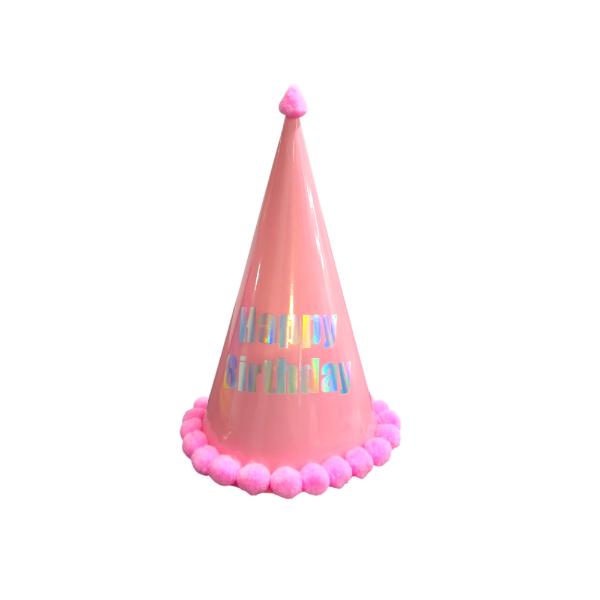 Pastel Tall Party Hat With Pom Pom - 30cm