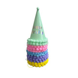 Load image into Gallery viewer, Pastel Tall Party Hat With Pom Pom - 30cm
