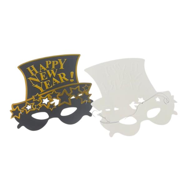 2 Pack Gold Or Silver Large NYE Mask