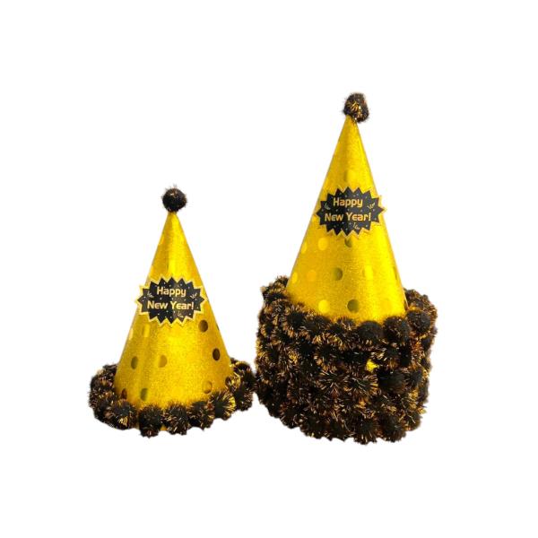 Gold Polka Dot NYE Top Hat - 24cm