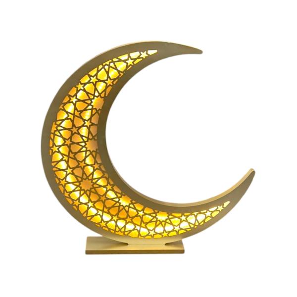 Gold Moon With Glitter Mesh Led Light - 100cm