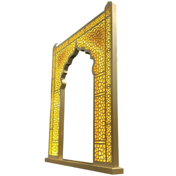 Gold Traditional Led Doorway Stand - 100cm x 80cm