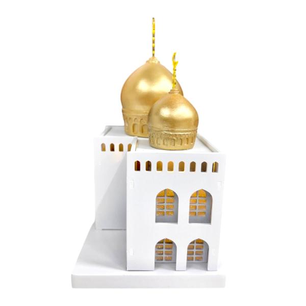 Gold & White Mosque Building Table Top Decor