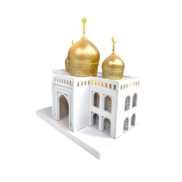 Gold & White Mosque Building Table Top Decor