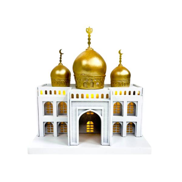 Gold & White Mosque Building Table Top Decor