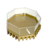 Load image into Gallery viewer, Gold Archway Round Food Tray With Lid
