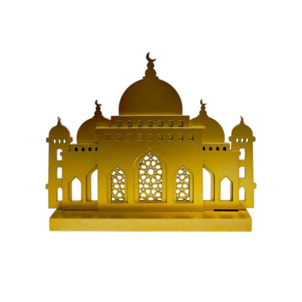 Gold Mosque Building Board Table Top Decor