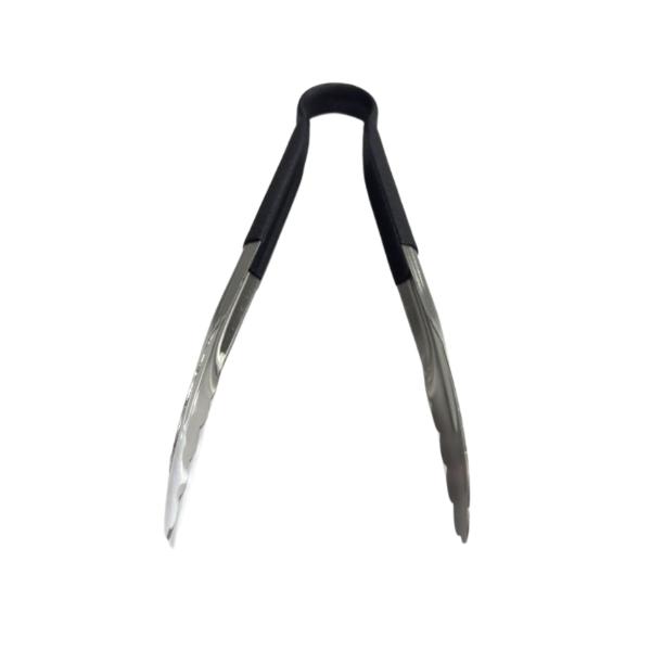 Stainless Steel Tong With Black Silicon Handle - 22cm