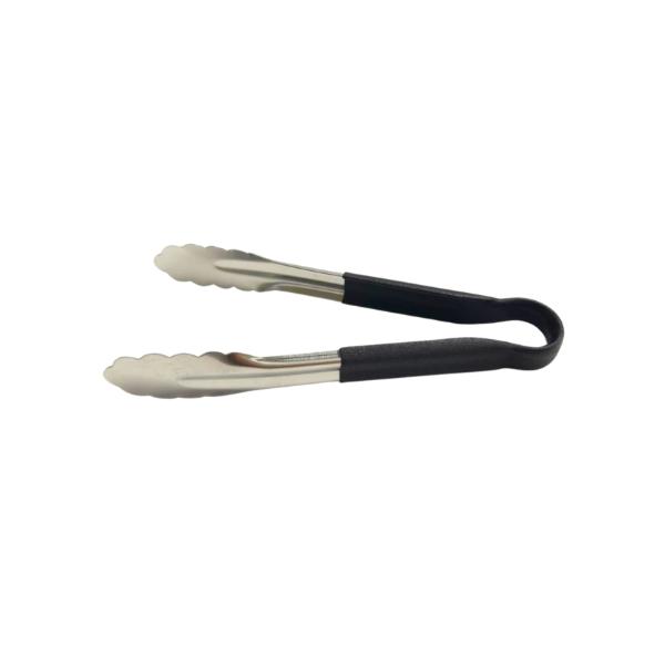 Stainless Steel Tong With Black Silicon Handle - 22cm