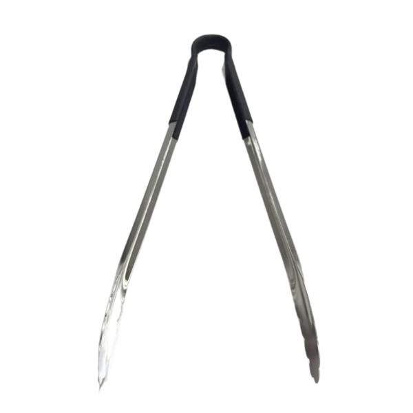 Stainless Steel Tong With Black Silicon Handle - 35cm
