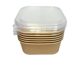 Load image into Gallery viewer, 6 Pack Square Bowl With Lid - 1200ml
