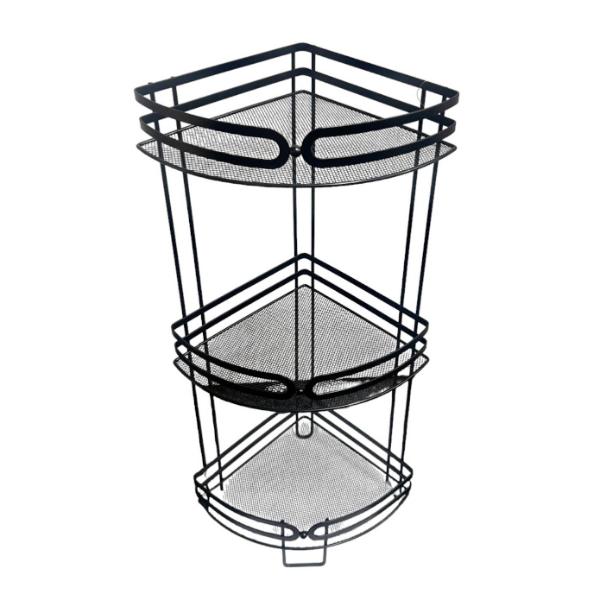 3 Level Black Corner Rack | The Base Warehouse