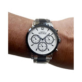 Load image into Gallery viewer, Chrome Black Mens Republic Watch Set With 2 Bracelets
