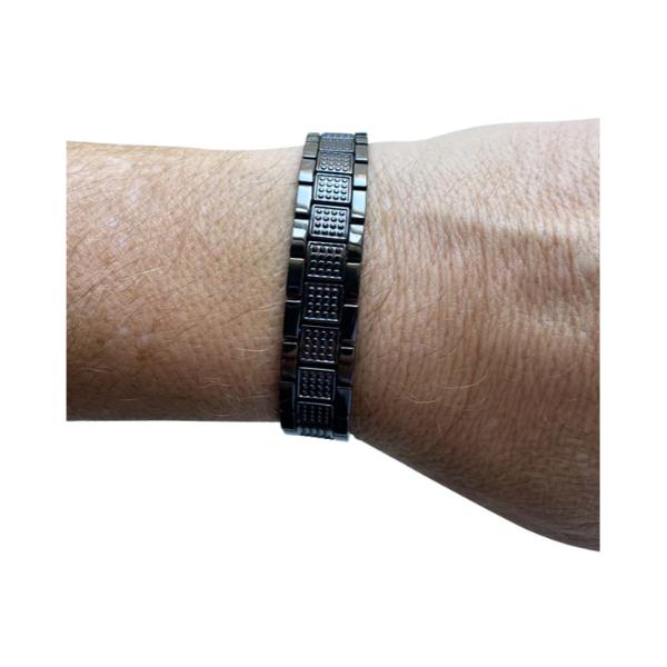 Gun Metal Mens Republic Watch Set With 3 Bracelets