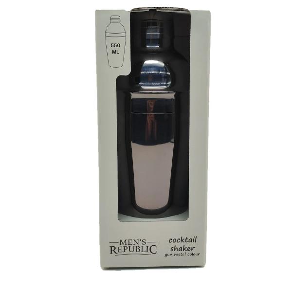 Mens Republic Gunmetal Cocktail Shaker - 550ml