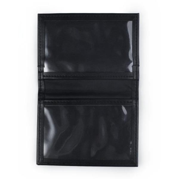 2 Tone Black Mens Republic Faux Leather Wallet - 12cm x 9.1cm x 2.6cm