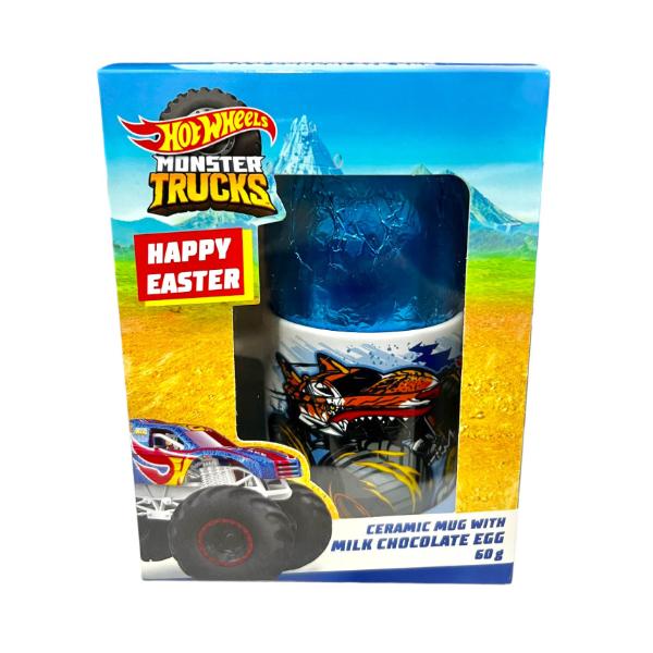 Hot Wheels Ceramic Mug With Milk Chocolate Egg - 60g