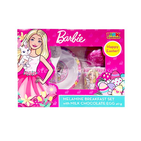 Barbie Easter Chocolate Egg With Melamine Breakfast Set