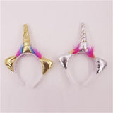 Load image into Gallery viewer, Gold or Silver Unicorn Headband
