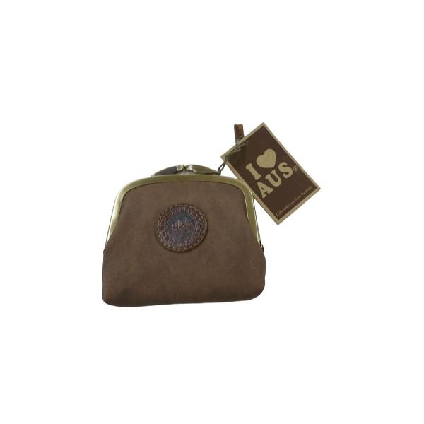 Brown Metal Clip Sydney Outback Style Coin Bag
