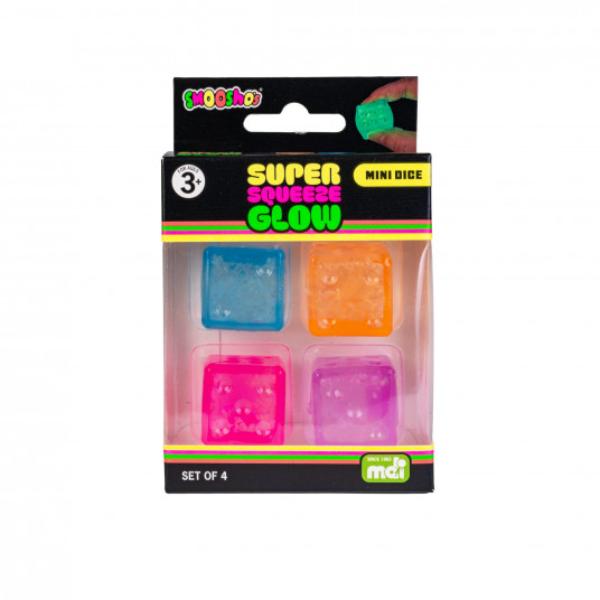 Smooshos Mini Glow In The Dark Dice Set