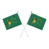 Load image into Gallery viewer, 10 Pack Boxing Kangaroo Polyester Flag With Plastic Handle - 10cm x 15cm
