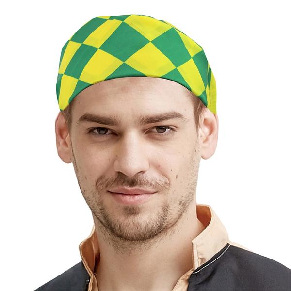 50 Pack Polyester Green & Gold Bandana - 50cm