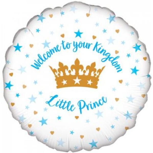 Round Welcome Little Prince Foil Balloon - 45cm