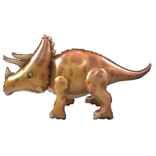 Standing Airz Triceratops Shape Foil Balloon - 50cm x 95cm x 33cm