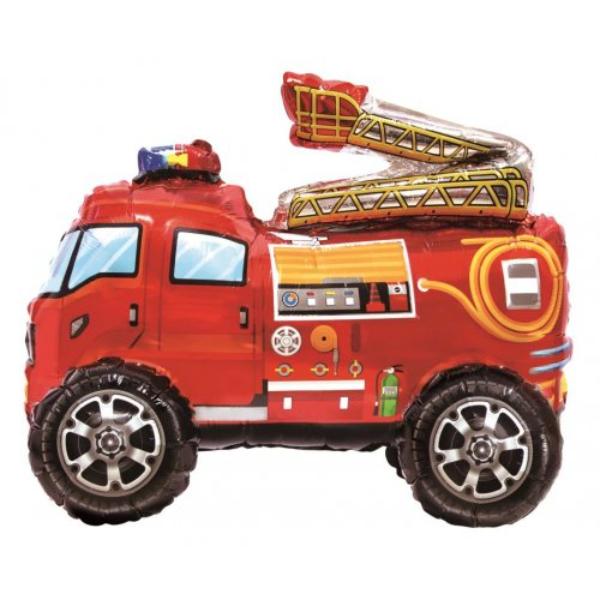 Standing Airz Fire Engine Shape Foil Balloon - 39cm x 39cm x 47cm