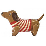 Load image into Gallery viewer, Standing Airz Dachshund Dog Shape Foil Balloon - 68cm x 42cm x 32cm
