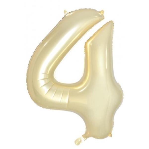 Luxe Gold Decrotex Number 4 Foil Balloon - 86cm