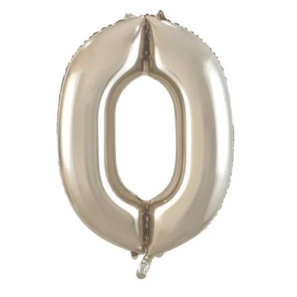 Champagne Decrotex Number 0 Foil Balloon - 86cm