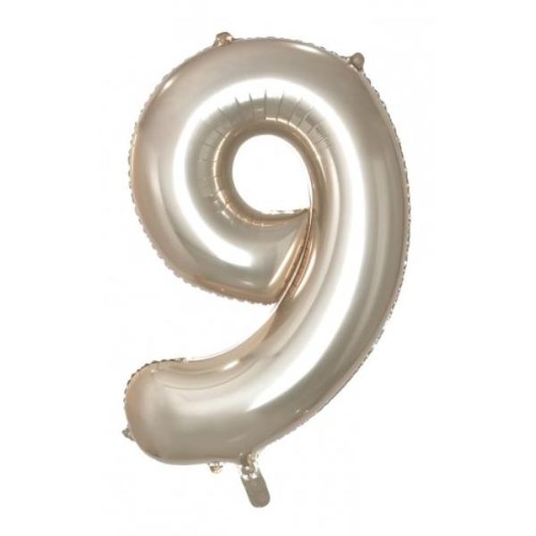 Champagne Decrotex Number 9 Foil Balloon - 86cm