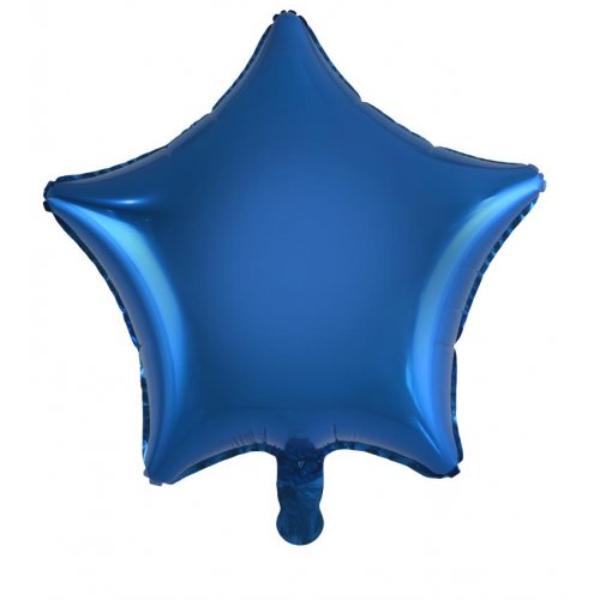 Blue Decrotex Star Foil Balloon - 45cm