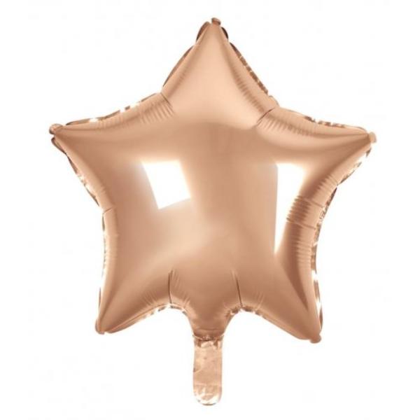 Rose Gold Decrotex Star Foil Balloon - 45cm