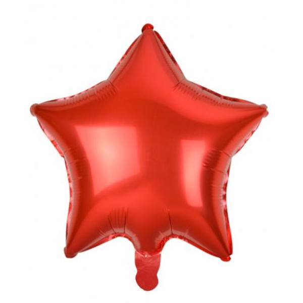 Red Decrotex Star Foil Balloon - 1.8cm