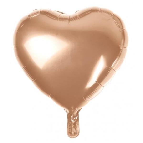 Rose Gold Decrotex Heart Foil Balloon - 45cm