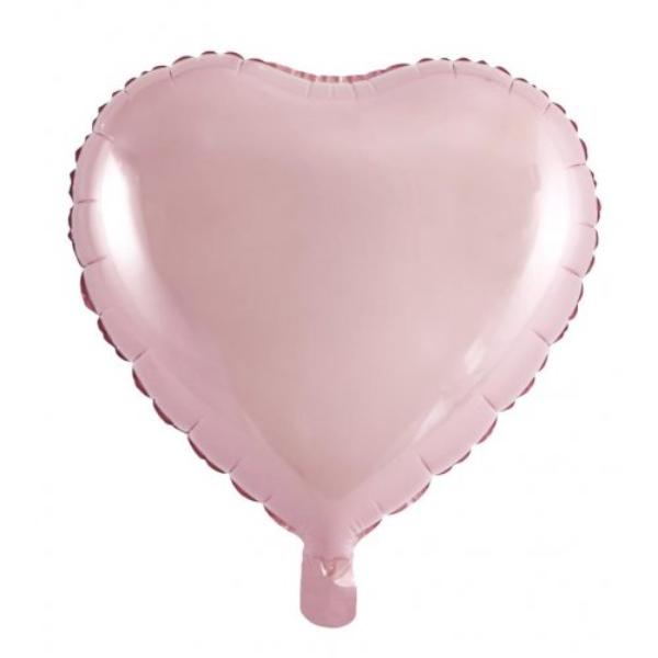 Light Pink Decrotex Heart Foil Balloon - 1.8cm