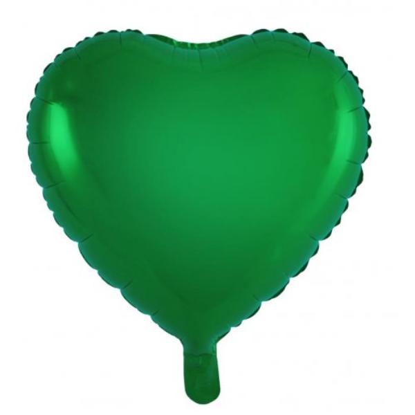 Green Decrotex Heart Foil Balloon - 45cm