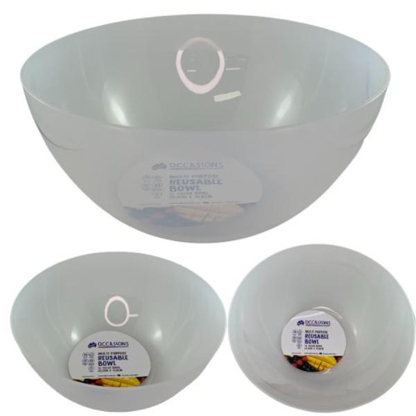 Large Transparent Deep Bowl - 4L