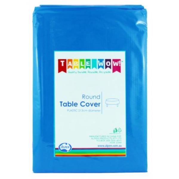 Royal Blue Round Table Cover - 213cm