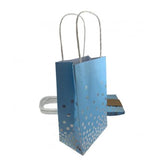 Load image into Gallery viewer, 5 Pack Blue With Silver Dots Paper Bag - 21.5cm x 13cm x 8cm

