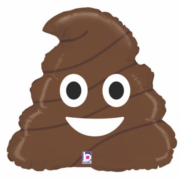Poo Shape Emoji Foil Balloon - 50cm