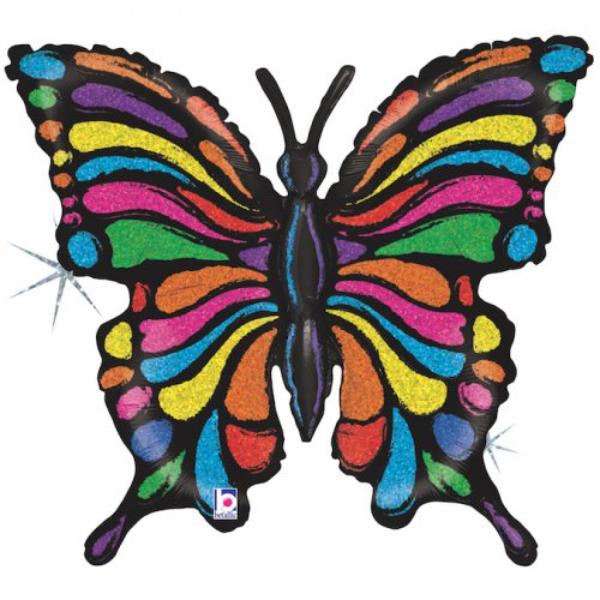 Pop Art Butterfly Shape Foil Balloon - 83cm